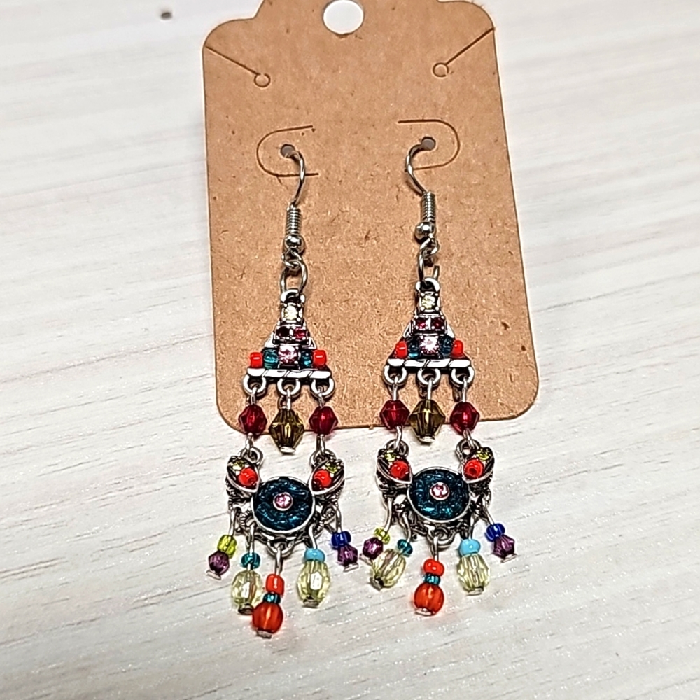Handmade beaded Boho earrings NWT